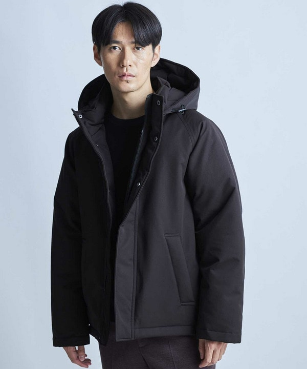 【撥水加工】ツイル中綿アーミーフーデッドジャケット 詳細画像 ブラック 1