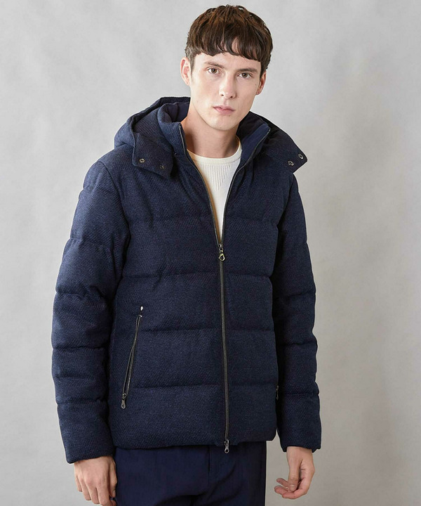 【THERMOLITE / サーモライト】カルゼウールライク中綿ブルゾン 詳細画像 ネイビー 1