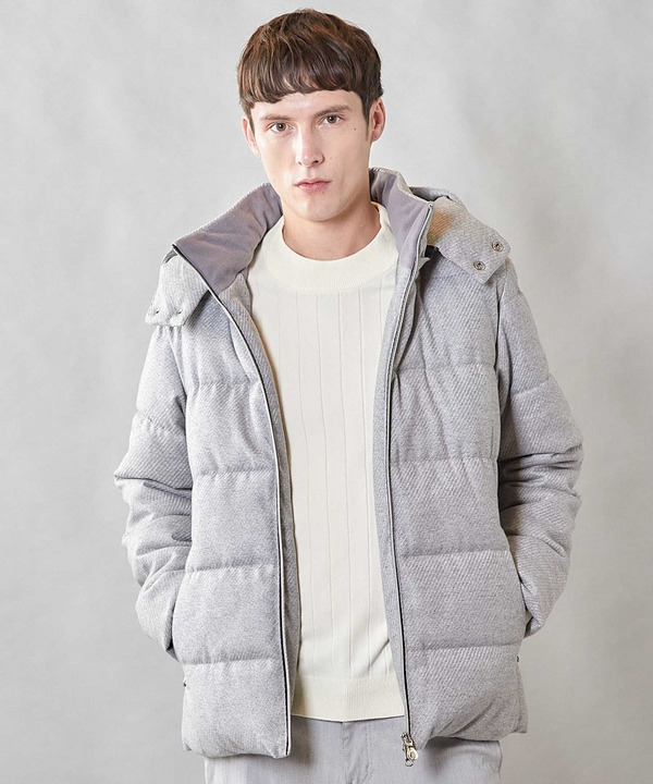 【THERMOLITE / サーモライト】カルゼウールライク中綿ブルゾン 詳細画像 ライトグレー 1