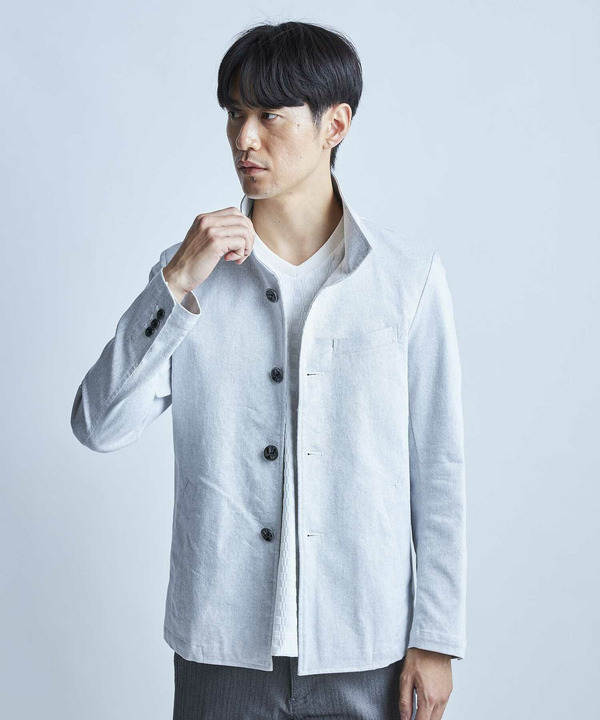 スーパーストレッチT/Cツイルスタンドカラーブルゾン 詳細画像 1