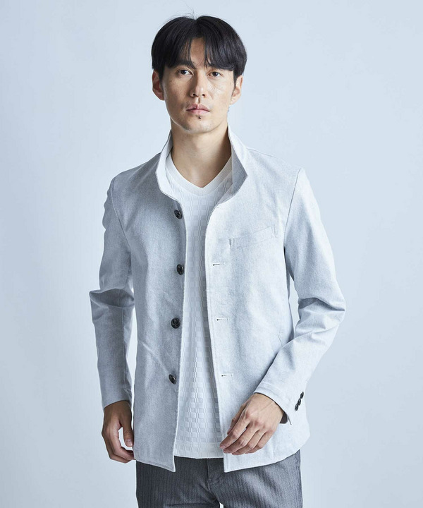 スーパーストレッチT/Cツイルスタンドカラーブルゾン 詳細画像 2