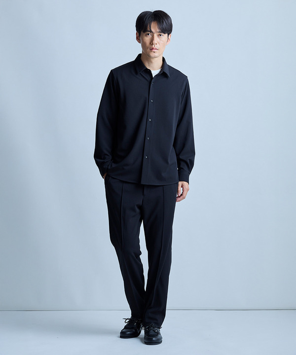 【イージーケア】センタークリースピンタック ジャージパンツ 詳細画像 4