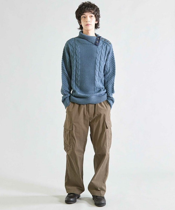 【ウォッシャブル素材】ドクターネックケーブルニット 詳細画像 20