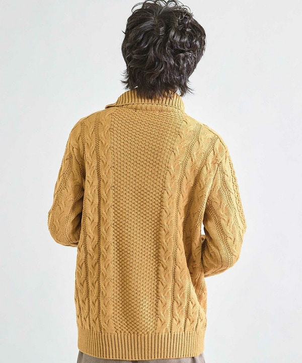 【ウォッシャブル素材】ドクターネックケーブルニット 詳細画像 24