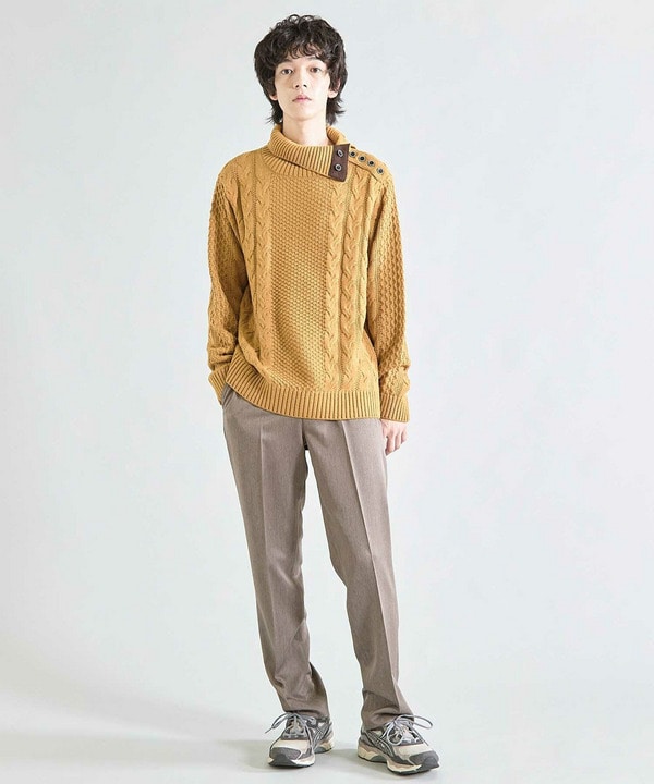 【ウォッシャブル素材】ドクターネックケーブルニット 詳細画像 25