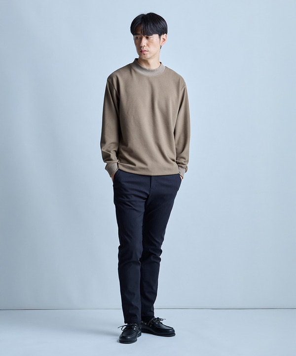 新品正規品【V12/L】軽量セーター　長袖モックネック　スウェット　カットソー 新品正規品【V12/L】軽量セーター 長袖モックネック スウェット