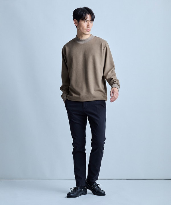 モックネック起毛ポンチスウェット 詳細画像 11