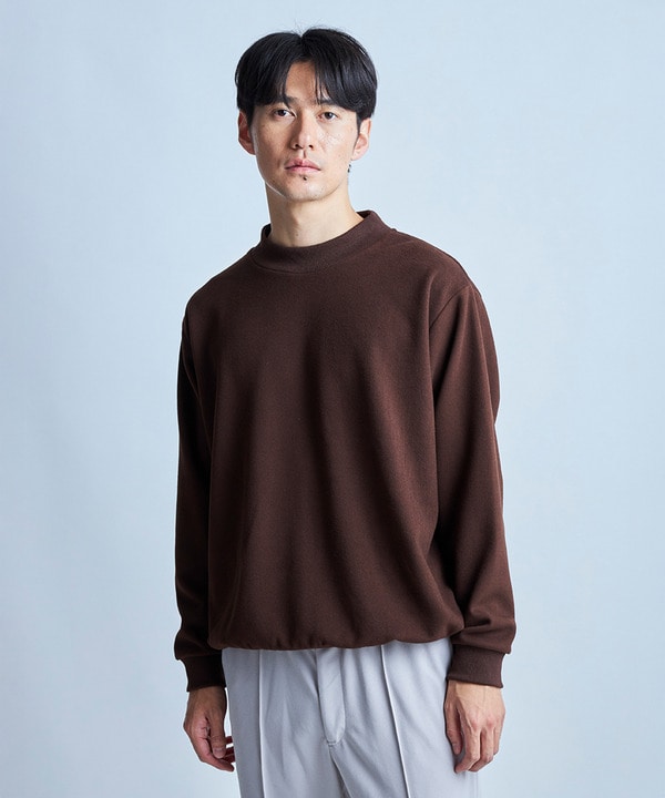 モックネック起毛ポンチスウェット 詳細画像 14