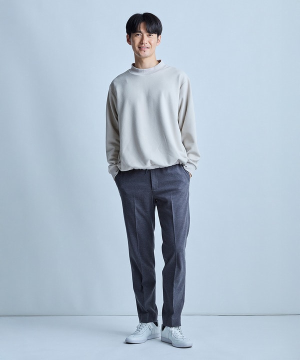 モックネック起毛ポンチスウェット 詳細画像 3