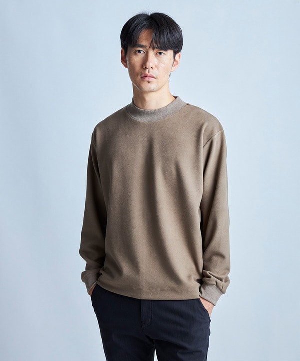 モックネック起毛ポンチスウェット 詳細画像 7