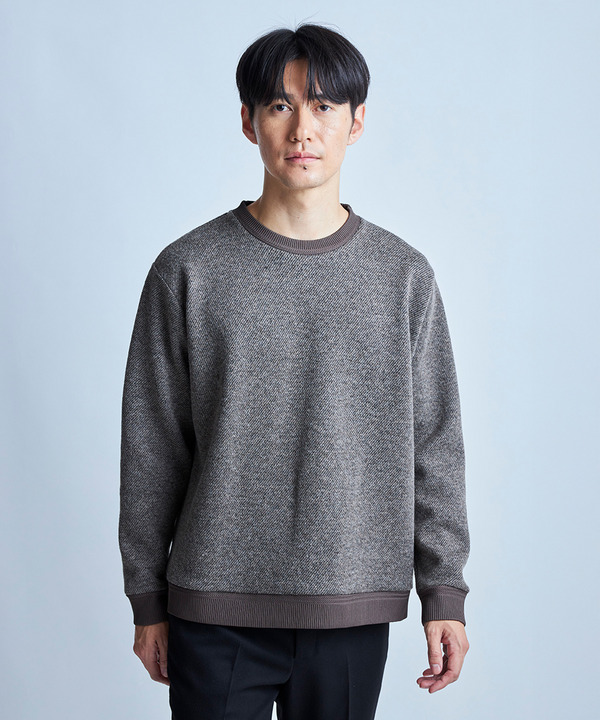 カルゼ調ボンディングニットソー 詳細画像 ダークベージュ 1