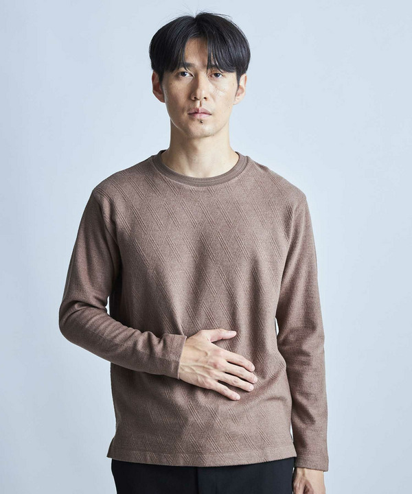 ジオメトリック フクレジャガードT 詳細画像 ブラウン 1