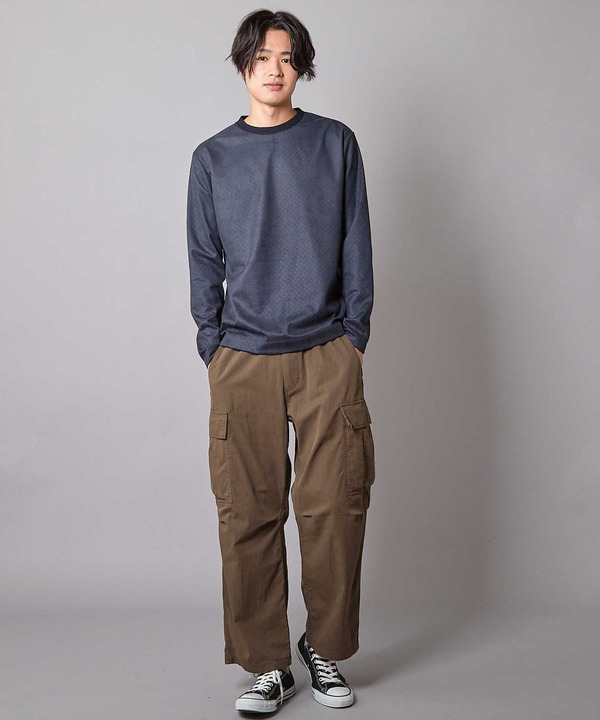 エンボスリンクスフェイクスウェードロンT 詳細画像 1