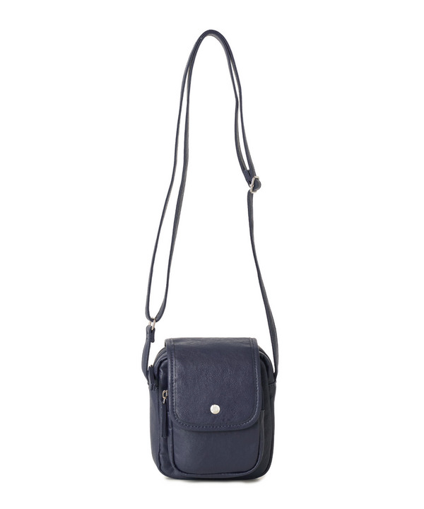 レザーライクミニショルダーバッグ 詳細画像 ネイビー 1