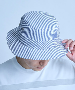 シアサッカーバケットハット