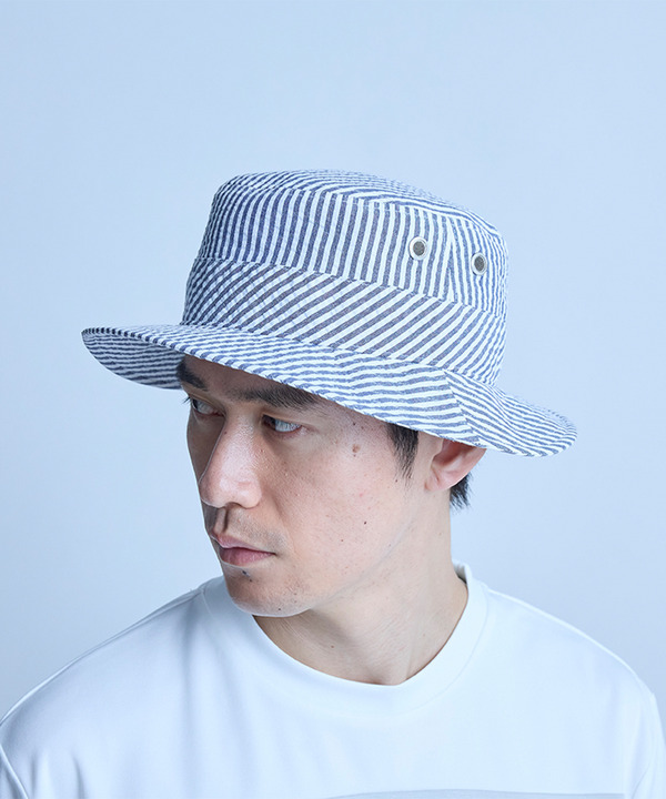 シアサッカーバケットハット 詳細画像 1