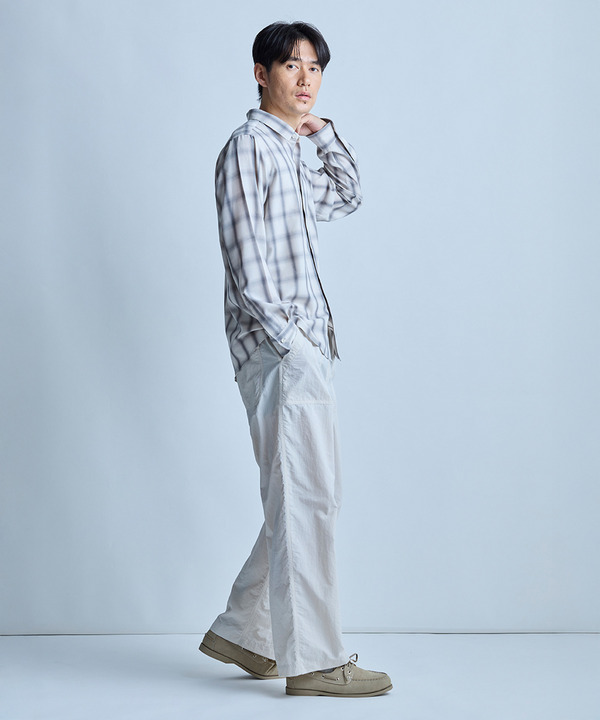 オンブレーチェックシャツ 詳細画像 1