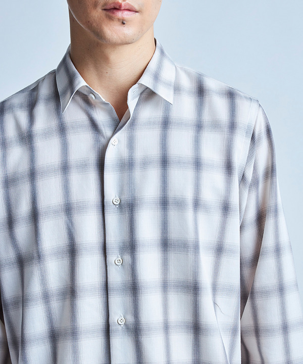 オンブレーチェックシャツ 詳細画像 4