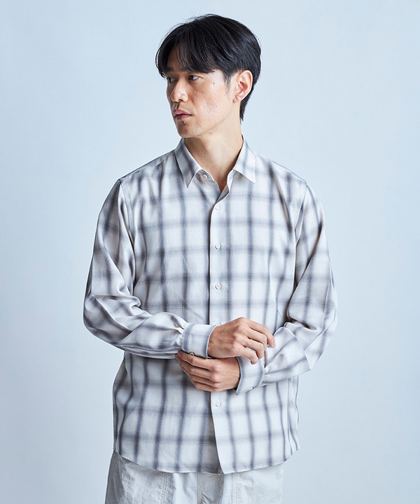 オンブレーチェックシャツ 詳細画像 6