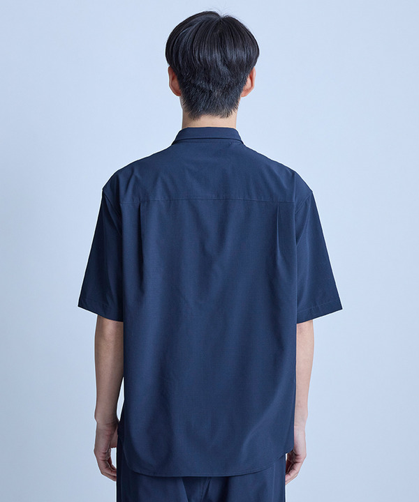 ドットメッシュレギュラーカラーシャツ〈ストレッチ・マシンウォッシャブル・軽量・接触冷感・通気性〉 詳細画像 12