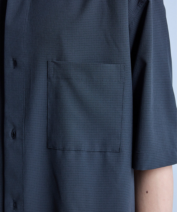 ドットメッシュレギュラーカラーシャツ〈ストレッチ・マシンウォッシャブル・軽量・接触冷感・通気性〉 詳細画像 14