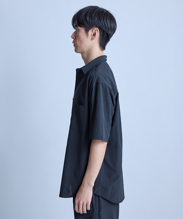 ドットメッシュレギュラーカラーシャツ〈ストレッチ・マシンウォッシャブル・軽量・接触冷感・通気性〉 詳細画像 18