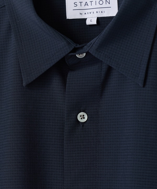 ドットメッシュレギュラーカラーシャツ〈ストレッチ・マシンウォッシャブル・軽量・接触冷感・通気性〉 詳細画像 20