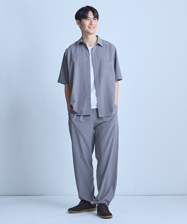 ドットメッシュレギュラーカラーシャツ〈ストレッチ・マシンウォッシャブル・軽量・接触冷感・通気性〉 詳細画像 3