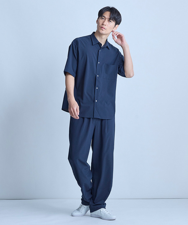 ドットメッシュレギュラーカラーシャツ〈ストレッチ・マシンウォッシャブル・軽量・接触冷感・通気性〉 詳細画像 8