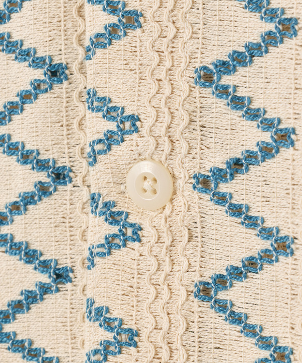 インドクロシェオープンカラーシャツ＜ハンドウォッシャブル・通気性＞ 詳細画像 10