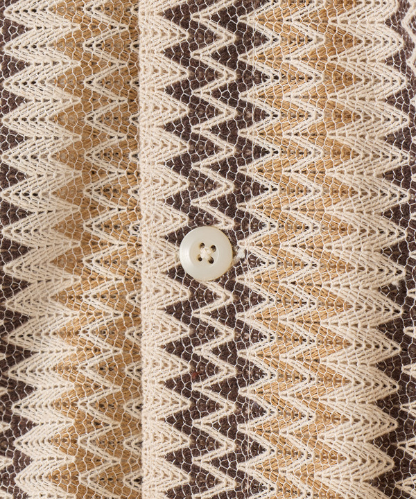 インドクロシェオープンカラーシャツ＜ハンドウォッシャブル・通気性＞ 詳細画像 11