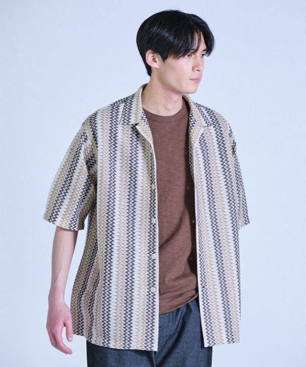 インドクロシェオープンカラーシャツ＜ハンドウォッシャブル・通気性＞ 詳細画像 4