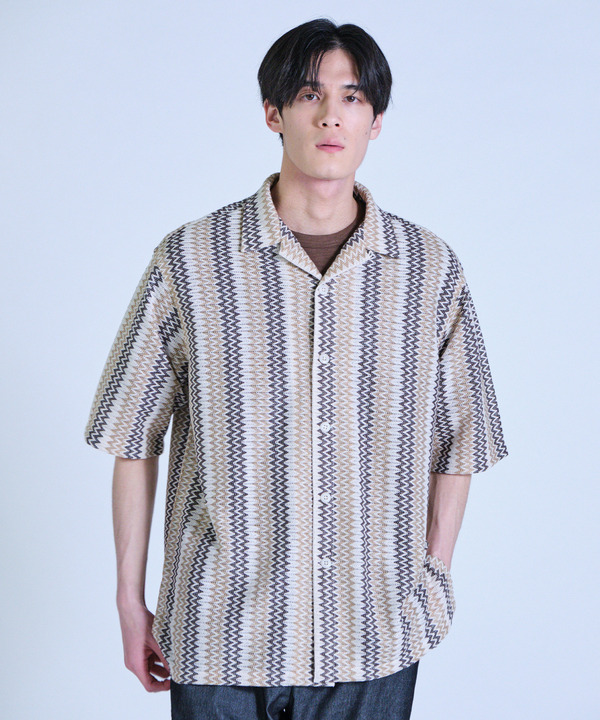 インドクロシェオープンカラーシャツ＜ハンドウォッシャブル・通気性＞ 詳細画像 5