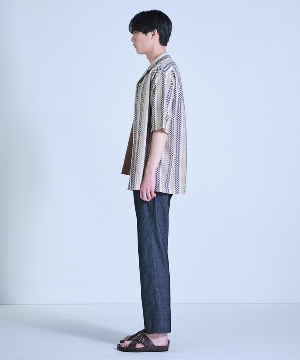 インドクロシェオープンカラーシャツ＜ハンドウォッシャブル・通気性＞ 詳細画像 7