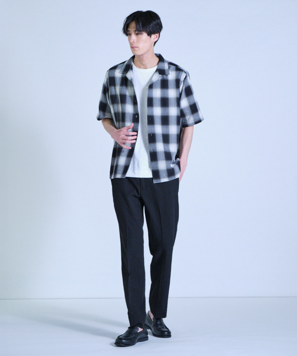 オンブレーチェックオープンカラー半袖シャツ＜ハンドウォッシャブル＞ 詳細画像 11