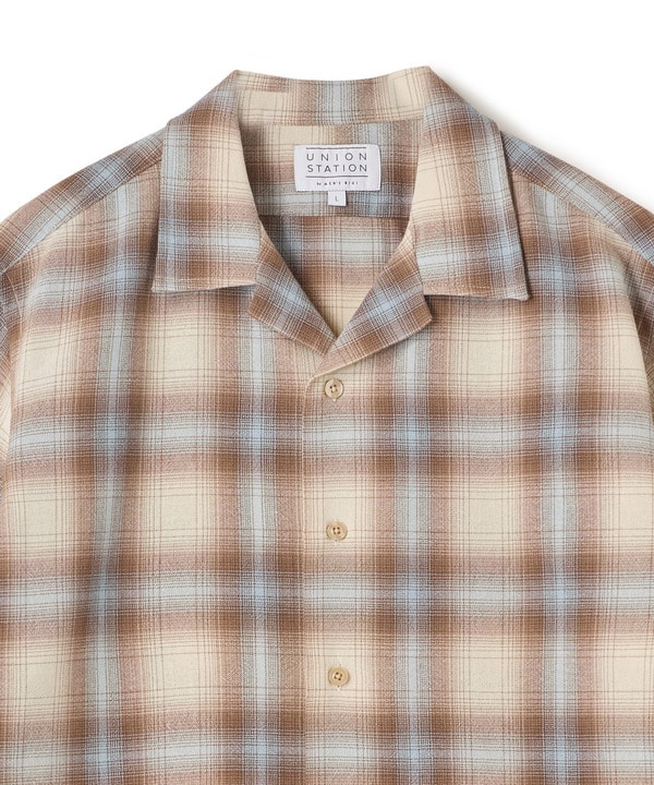 オンブレーチェックオープンカラー半袖シャツ＜ハンドウォッシャブル＞ 詳細画像 15