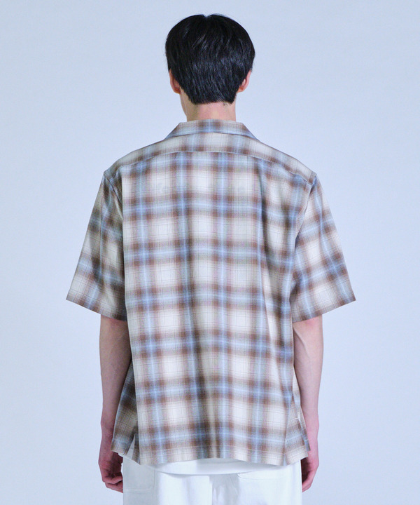 オンブレーチェックオープンカラー半袖シャツ＜ハンドウォッシャブル＞ 詳細画像 5