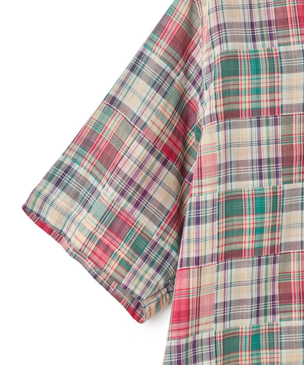 マドラスチェックダブルガーゼ半袖シャツ＜ハンドウォッシャブル・通気性＞ 詳細画像 11