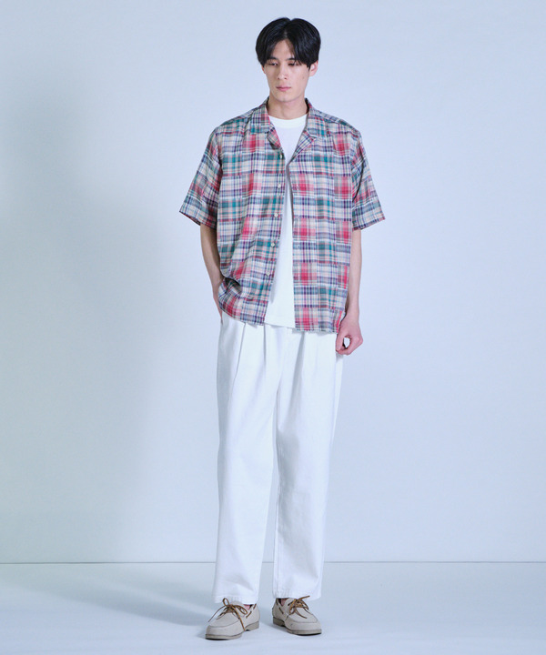 マドラスチェックダブルガーゼ半袖シャツ＜ハンドウォッシャブル・通気性＞ 詳細画像 2