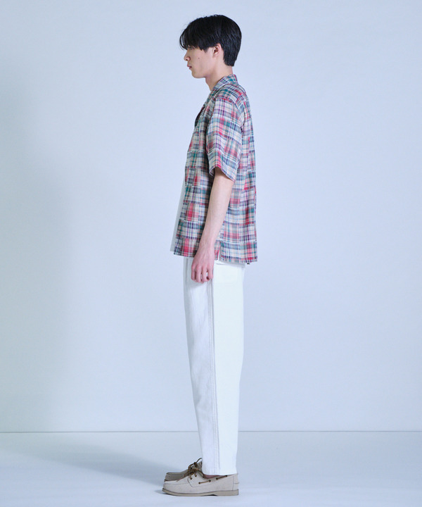 マドラスチェックダブルガーゼ半袖シャツ＜ハンドウォッシャブル・通気性＞ 詳細画像 3