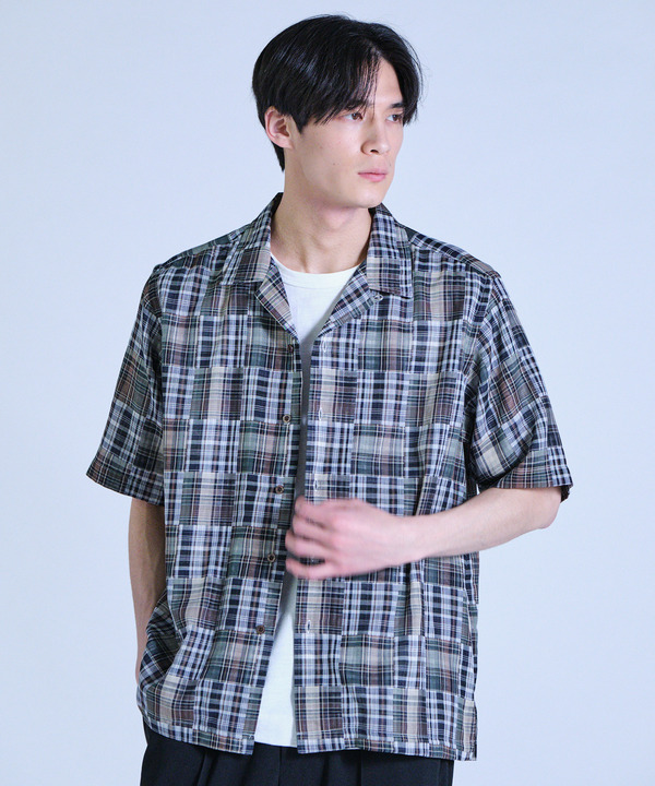 マドラスチェックダブルガーゼ半袖シャツ＜ハンドウォッシャブル・通気性＞ 詳細画像 5