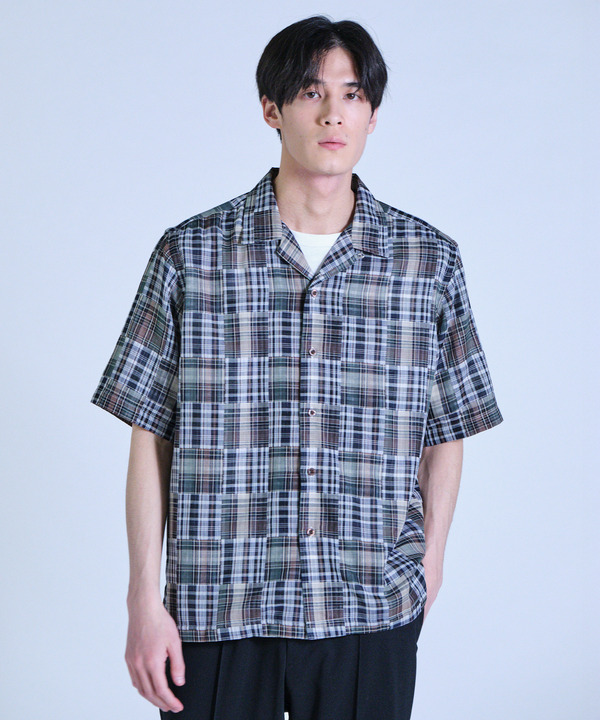 マドラスチェックダブルガーゼ半袖シャツ＜ハンドウォッシャブル・通気性＞ 詳細画像 6