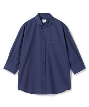【COOLMAX】フレンチリネン7分袖シャツ＜マシンウォッシャブル・通気性＞