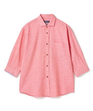 【COOLMAX】フレンチリネン7分袖シャツ＜マシンウォッシャブル・通気性＞