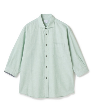 【COOLMAX】フレンチリネン7分袖シャツ＜マシンウォッシャブル・通気性＞