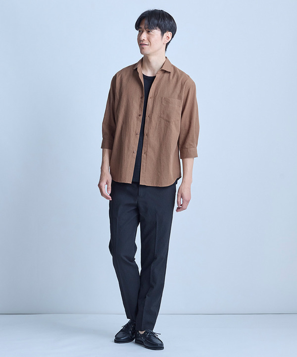 【COOLMAX】フレンチリネン7分袖シャツ＜マシンウォッシャブル・通気性＞ 詳細画像 20