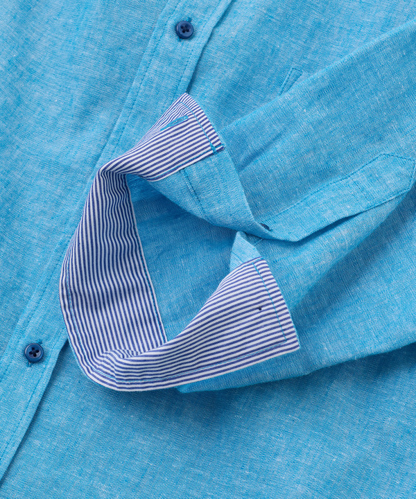 【COOLMAX】フレンチリネン7分袖シャツ＜マシンウォッシャブル・通気性＞ 詳細画像 35