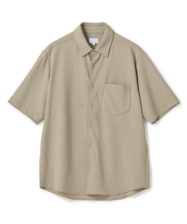 ストレッチナイロンリンクス半袖シャツ 詳細画像 グレイッシュベージュ 1