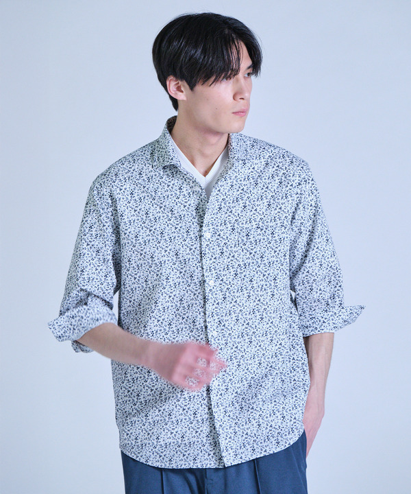 プリントシアサッカークロップドスリーブシャツ 詳細画像 19