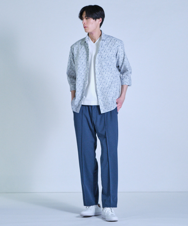 プリントシアサッカークロップドスリーブシャツ 詳細画像 20